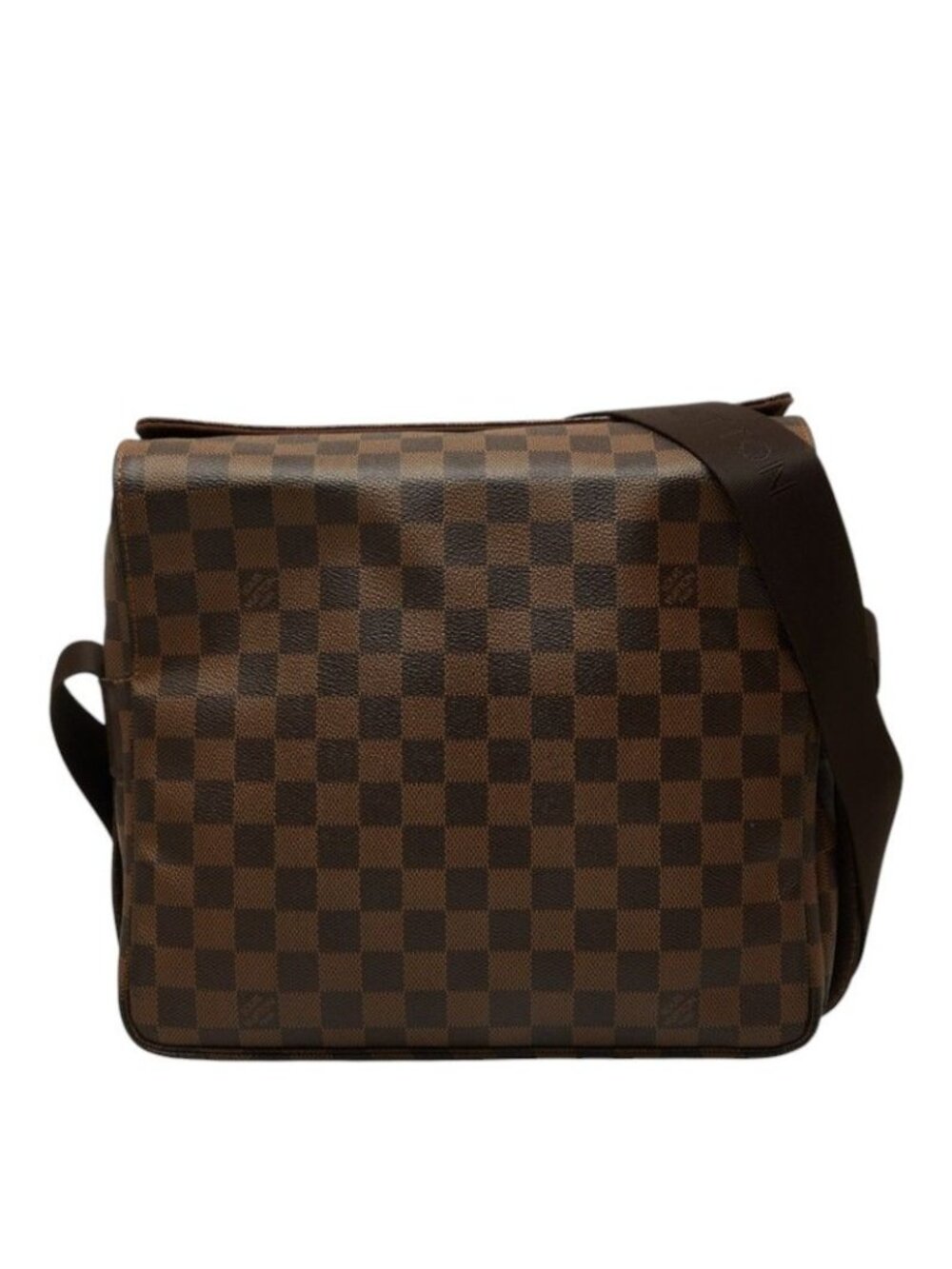 Louis Vuitton Damier Naviglio Crossbody Shoulder Bag Brown Leather